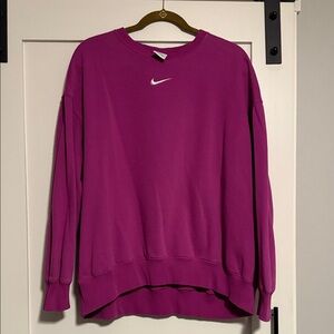 Nike Women's Magenta Crew Neck Sweater